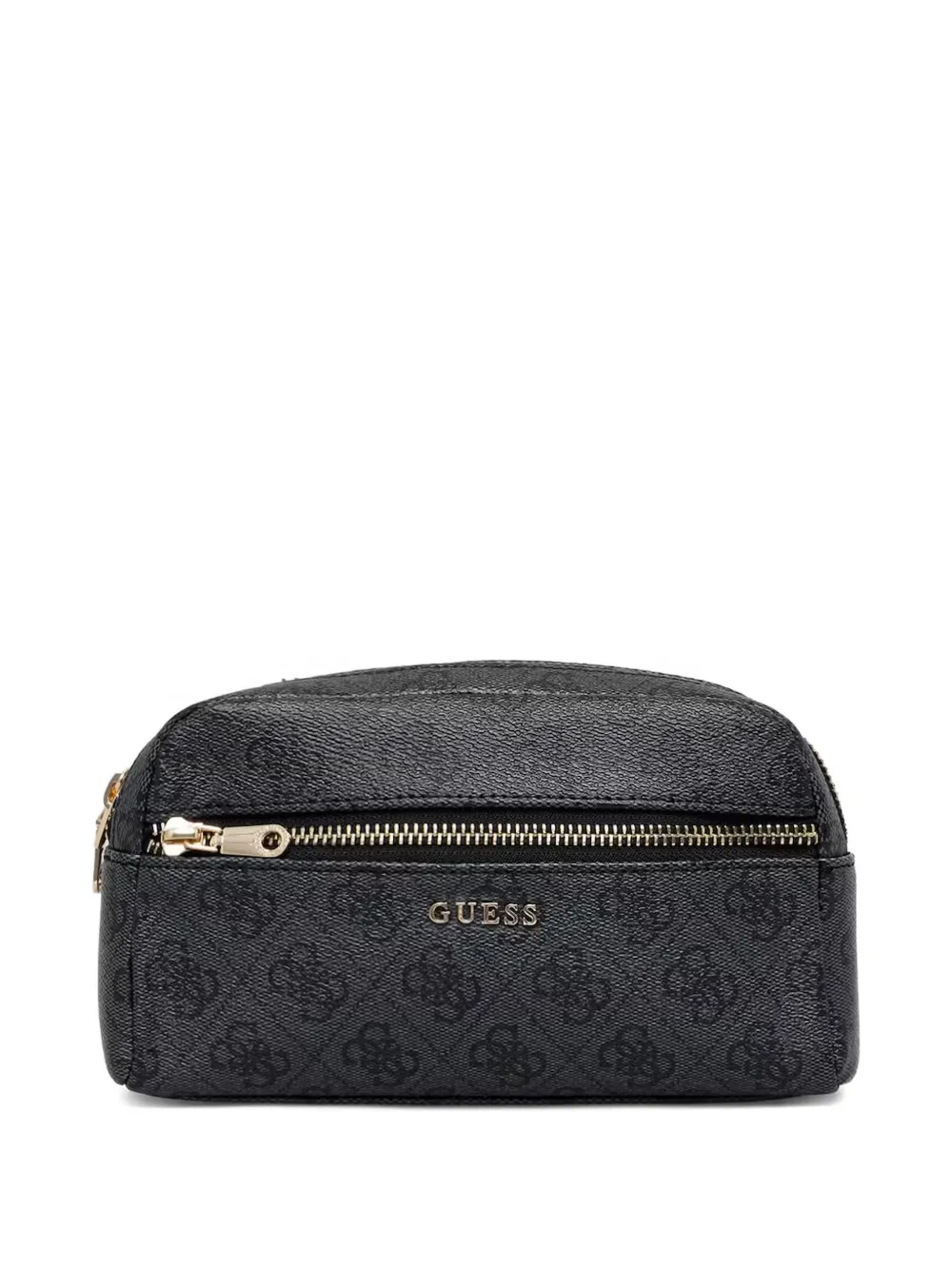 GUESS USA logo-print zip-around make-up bag - Nero