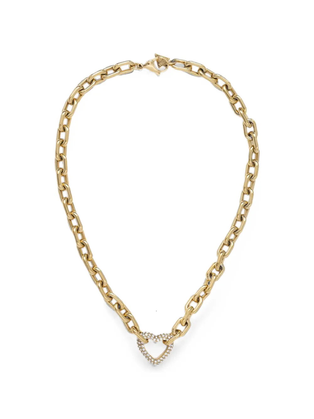GUESS USA Beloved heart-pendant chain-link necklace - Gold