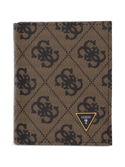 GUESS USA Milano monogram-print logo-plaque wallet