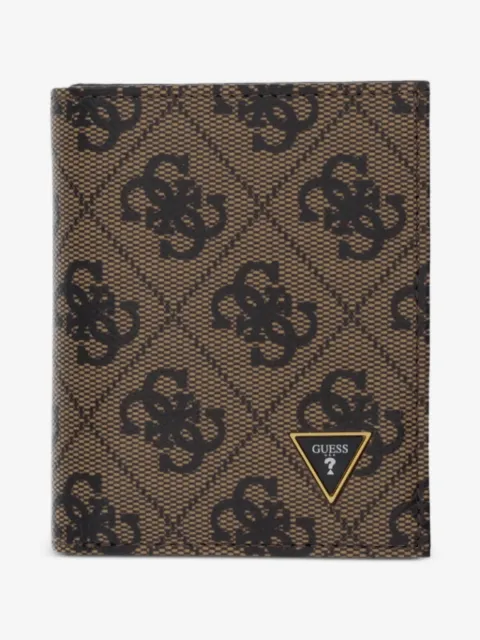GUESS USA Milano monogram-print logo-plaque wallet