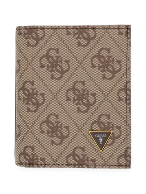 GUESS USA Milano monogram-print logo-plaque wallet
