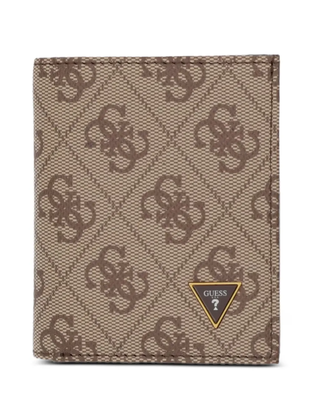 GUESS USA Milano monogram-print logo-plaque wallet - Marrone