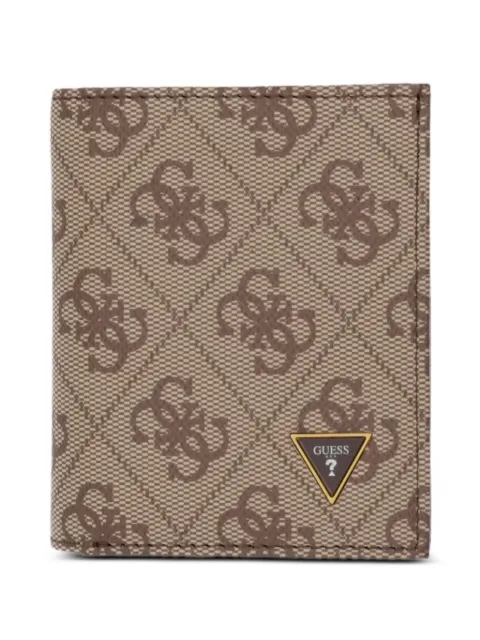 GUESS USA cartera Milano con placa del logo y monograma estampado