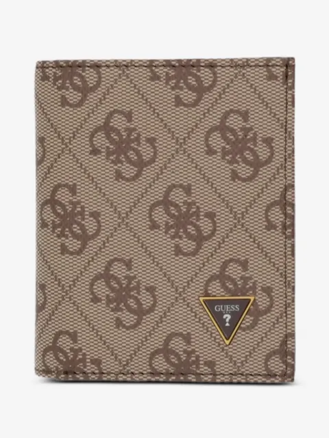 GUESS USA Milano monogram-print logo-plaque wallet