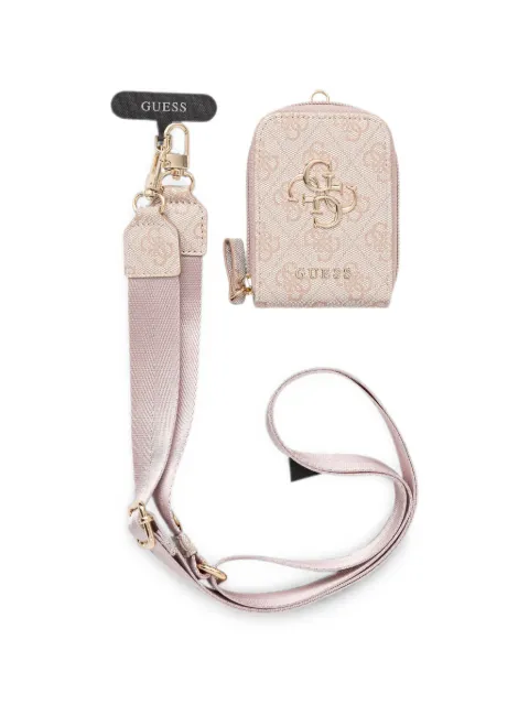 GUESS USA monogram-print zipped case strap