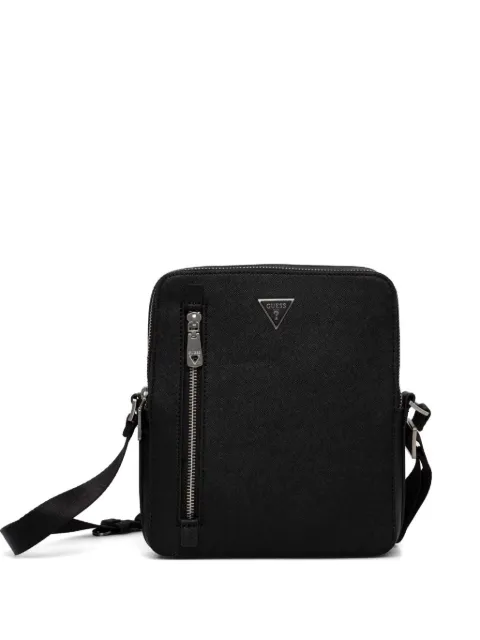 GUESS USA sac à bandoulière à plaque logo effet Saffiano