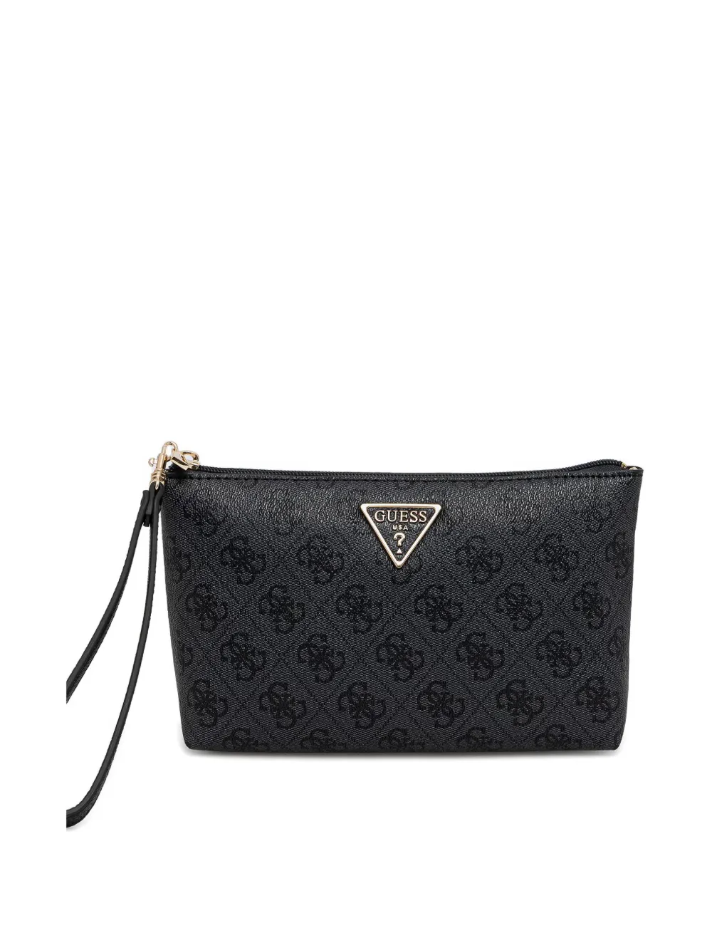 GUESS USA Laurel monogram-print pouch - Nero