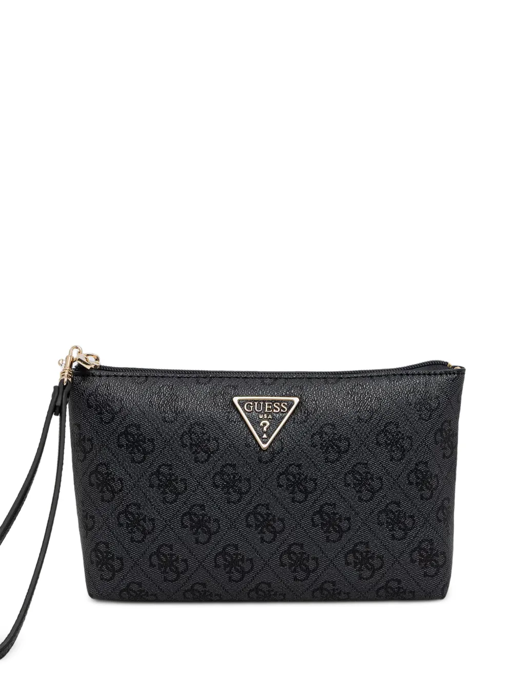 GUESS USA Laurel monogram-print pouch - Nero
