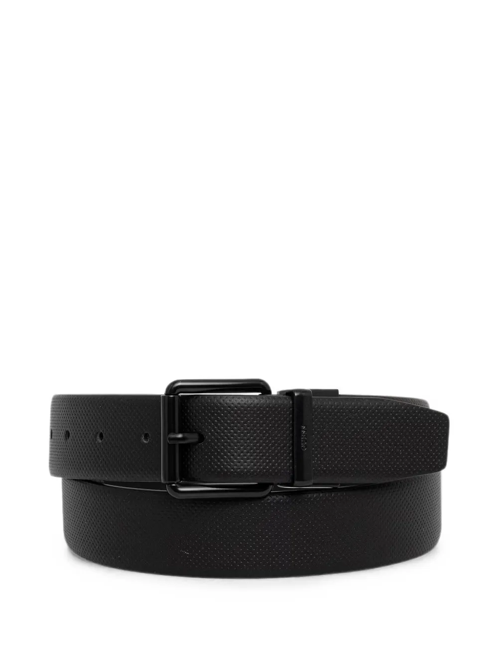 GUESS USA Boston perforated-effect buckle-fastening belt - Nero