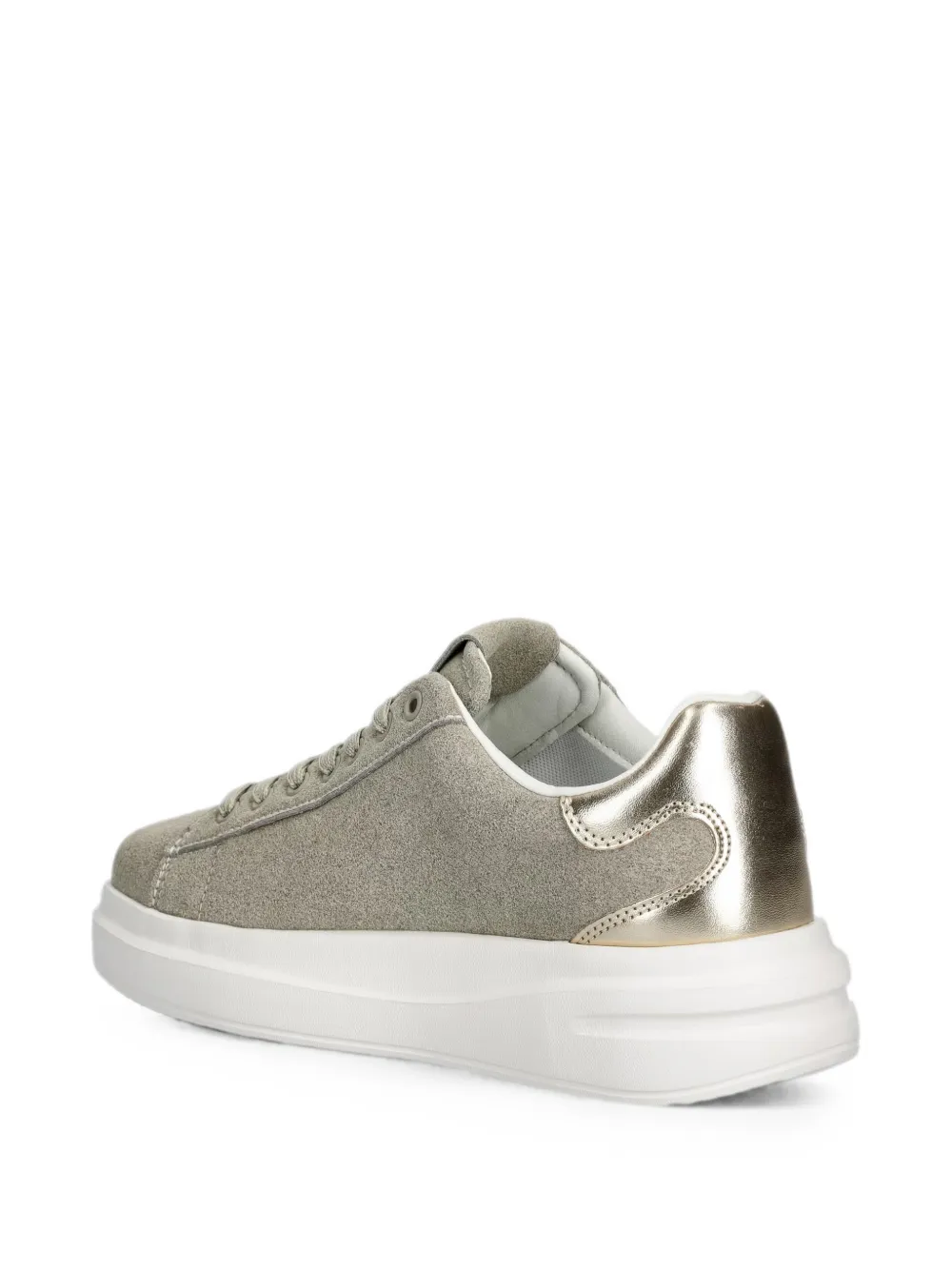 GUESS USA Elbina faux-pearl embellished sneakers Beige