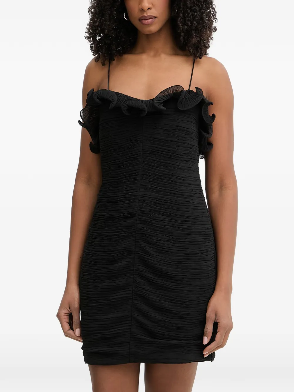 GUESS USA Kennith mini-jurk met ruches Zwart