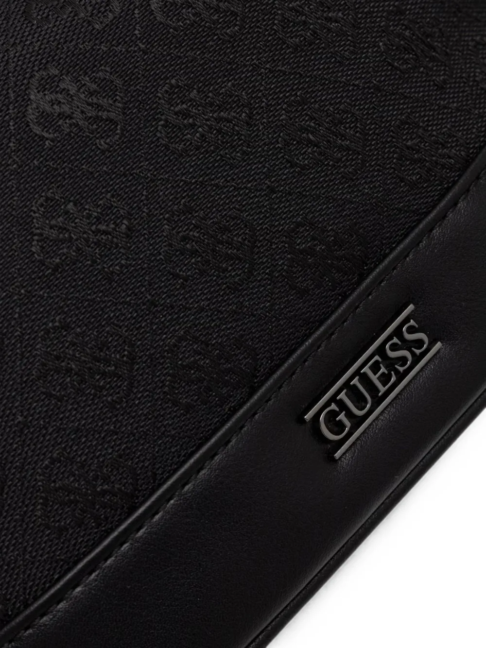 GUESS USA Boston toilettas met monogramprint Zwart