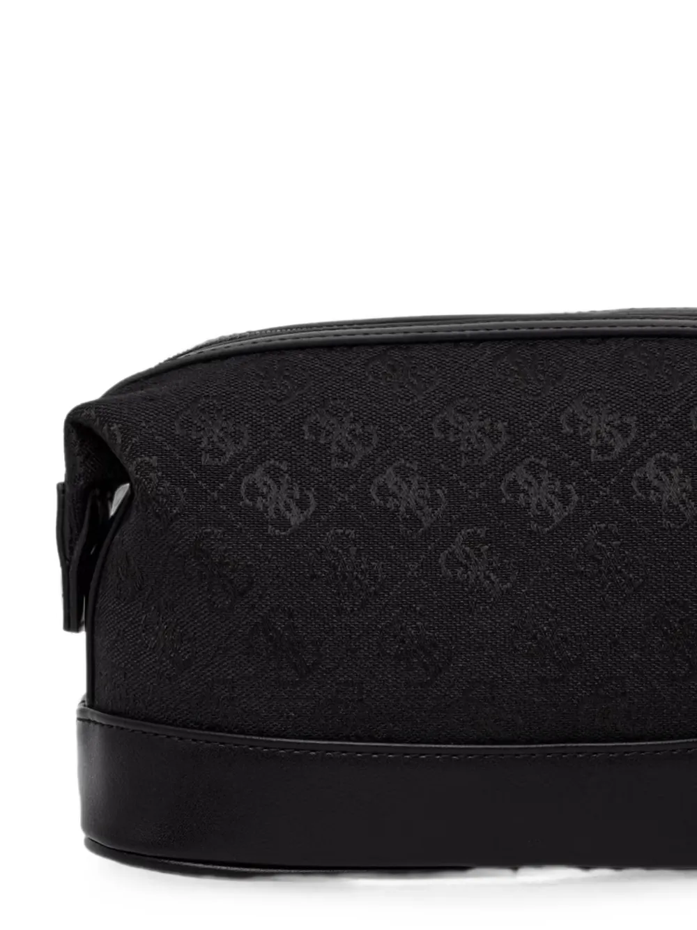GUESS USA Boston toilettas met monogramprint Zwart
