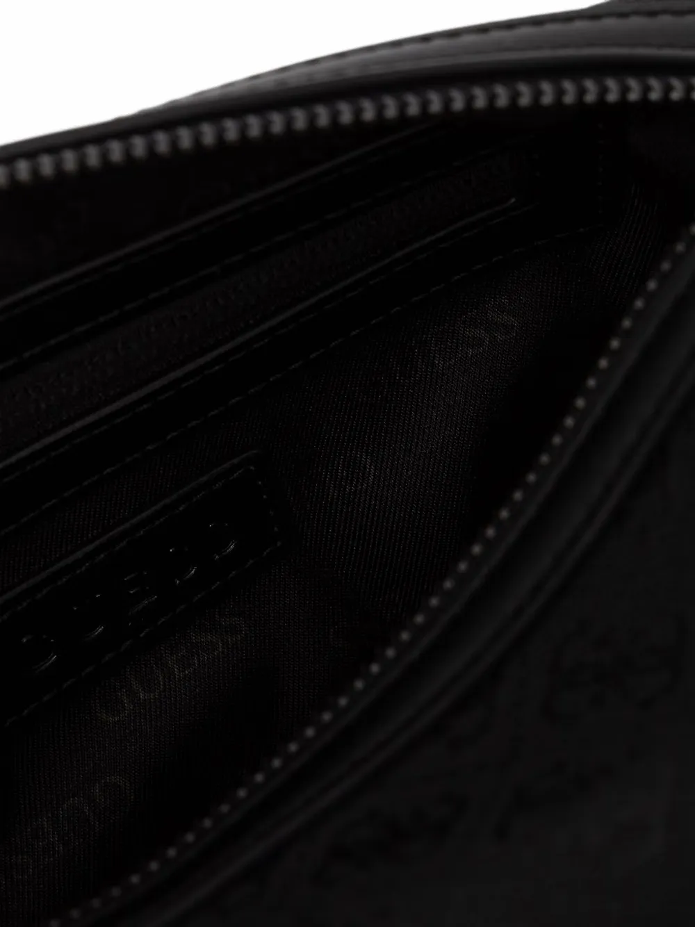 GUESS USA Boston toilettas met monogramprint Zwart