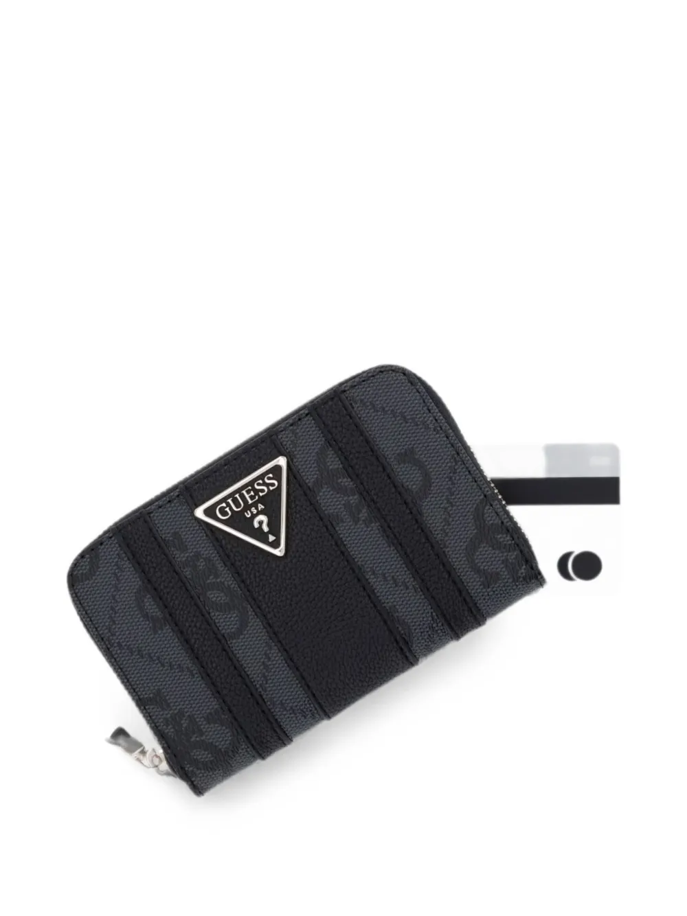 GUESS USA Laurel portemonnee met logoprint en vlakken Grijs