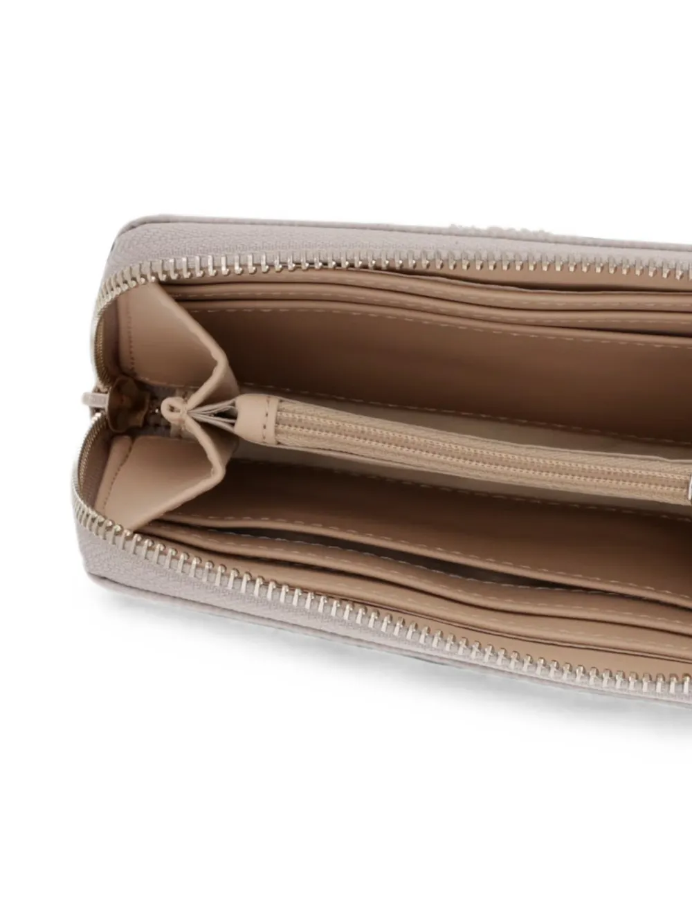 GUESS USA Laurel portemonnee met logoplakkaat en rits Beige