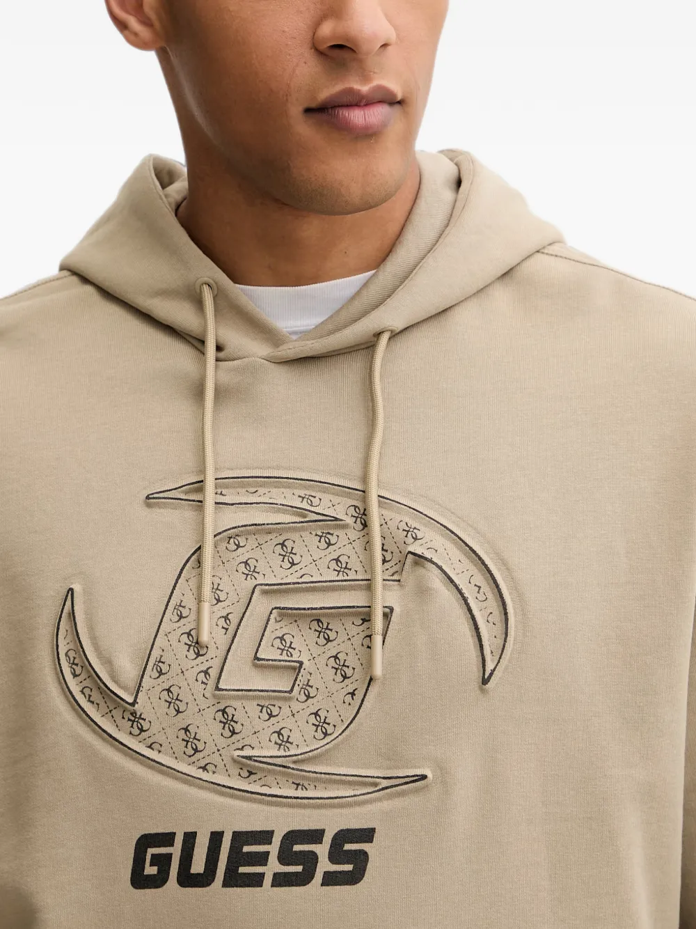 GUESS USA Hoodie met logoprint Beige