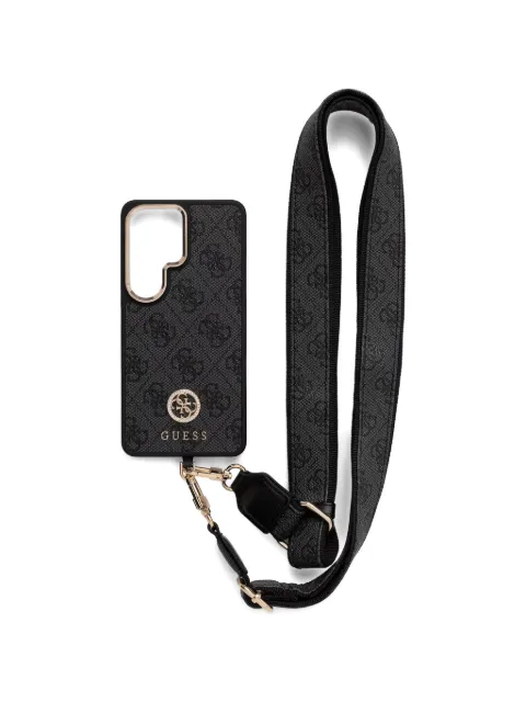 GUESS USA monogram-print strap phone case