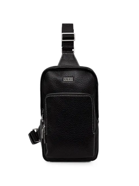 GUESS USA Boston pebbled contrast-stitch backpack