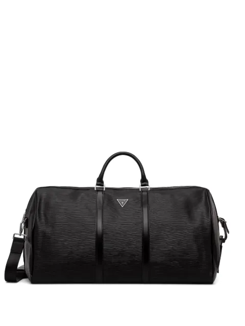 GUESS USA textured logo-plaque holdall