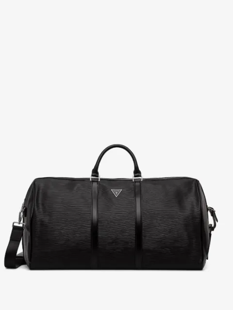 GUESS USA textured logo-plaque holdall