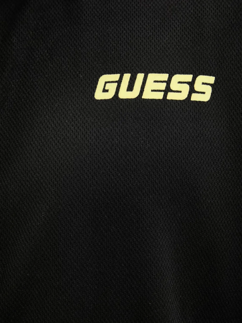 GUESS USA Trui met logo-print en rits Zwart