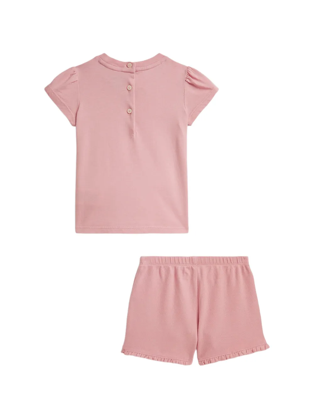 POLO RALPH LAUREN KIDS Polo Bear T-shirt en shorts set Roze
