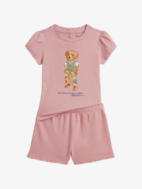 POLO RALPH LAUREN KIDS Polo Bear jersey T-Shirt & mesh shorts