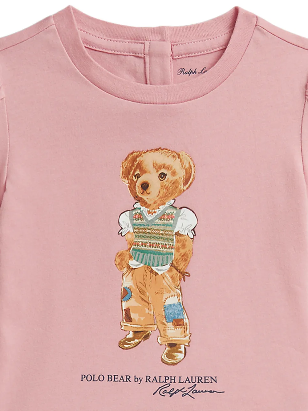 POLO RALPH LAUREN KIDS Polo Bear T-shirt en shorts set Roze