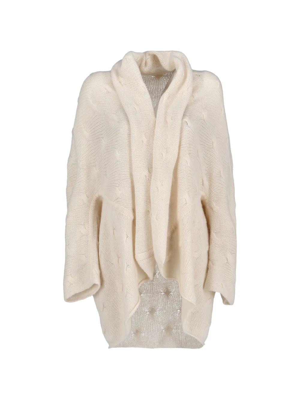Agnona Vintage cable-knit shawl-collar cardigan - Toni neutri