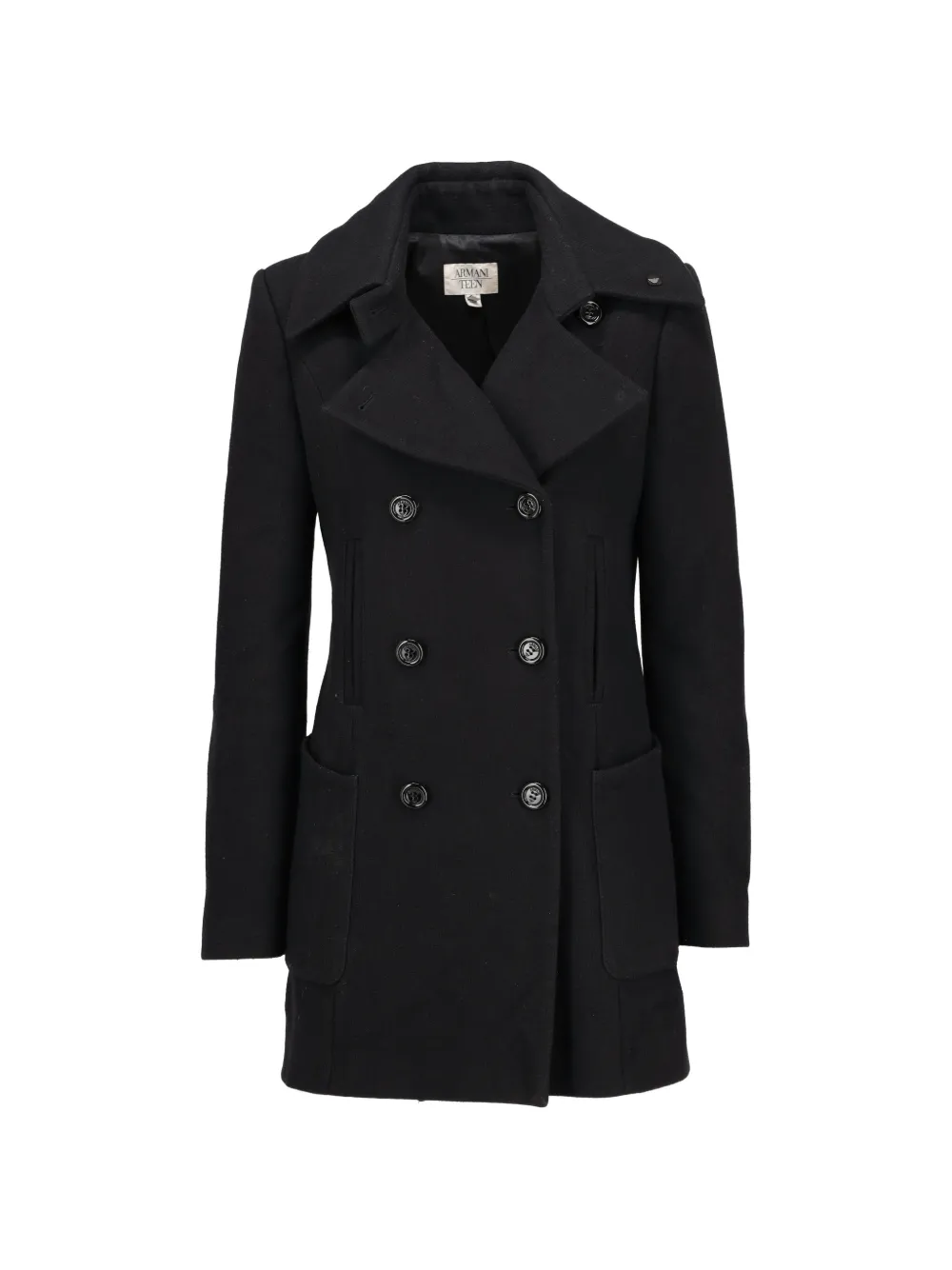 Giorgio Armani Pre-Owned double-breasted coat - Nero