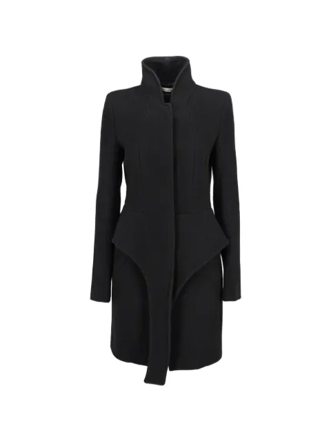 Givenchy Pre-Owned 페플럼 웨이스트 퍼넬 넥 코트