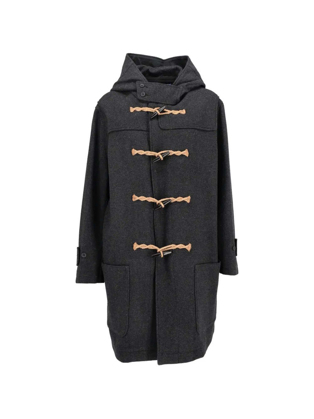 Polo Ralph Lauren Vintage hooded toggle-fastening long coat - Grigio