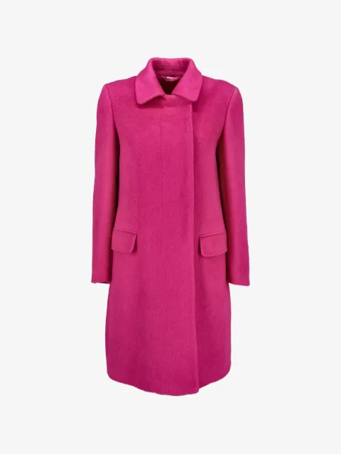 Helmut Lang Pre-Owned concealed-front flap-pocket coat