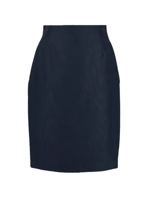 Mondrian rear-slit pencil skirt