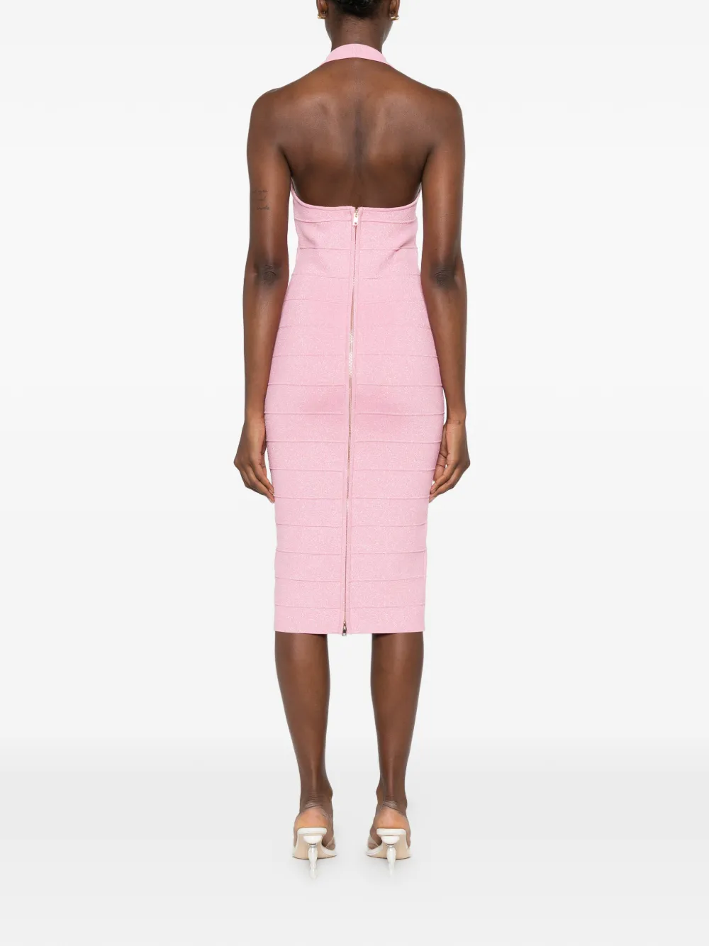 Retrofete Cloe midi-jurk Roze