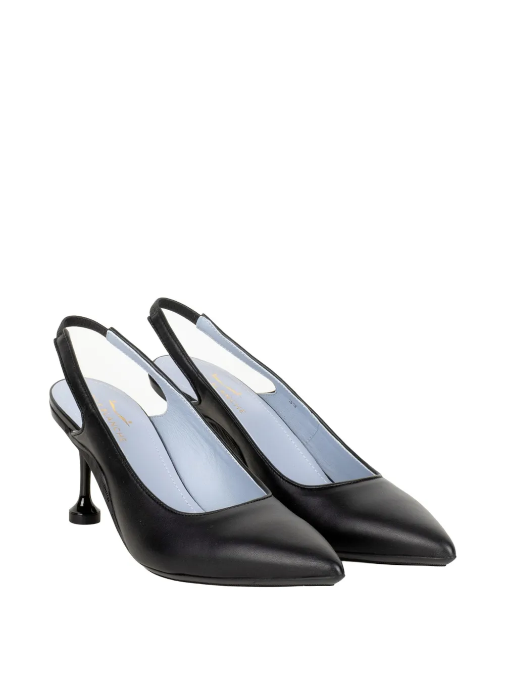 Voile Blanche pointed-toe slingback pumps Zwart