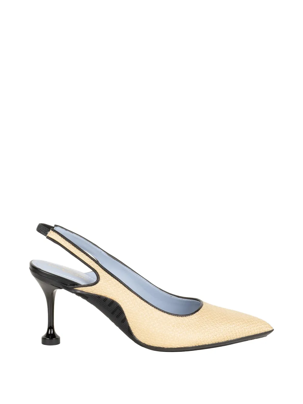 Voile Blanche woven slingback pumps Beige