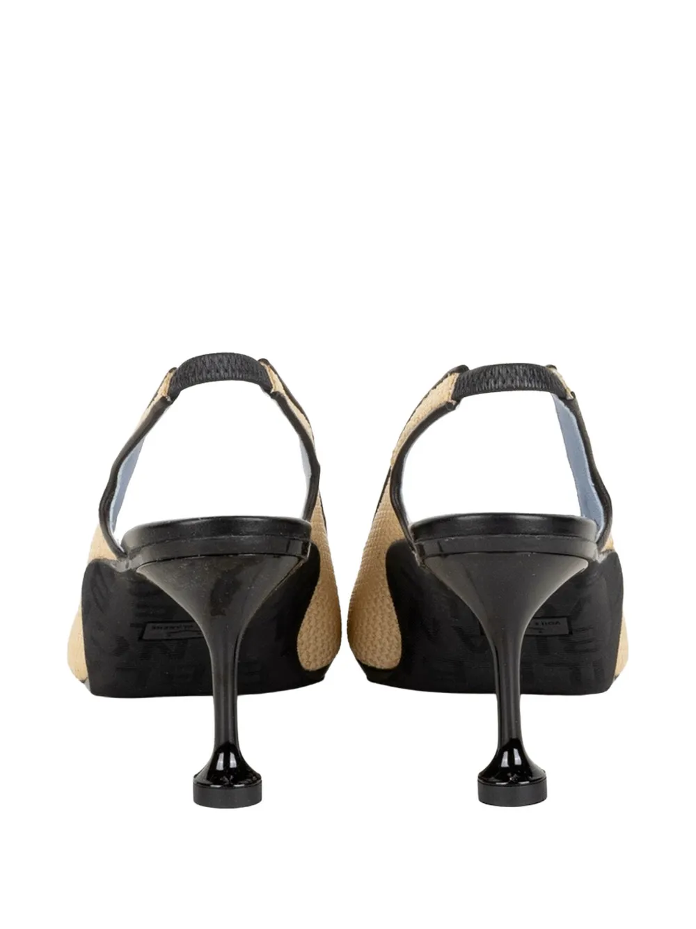 Voile Blanche woven slingback pumps Beige