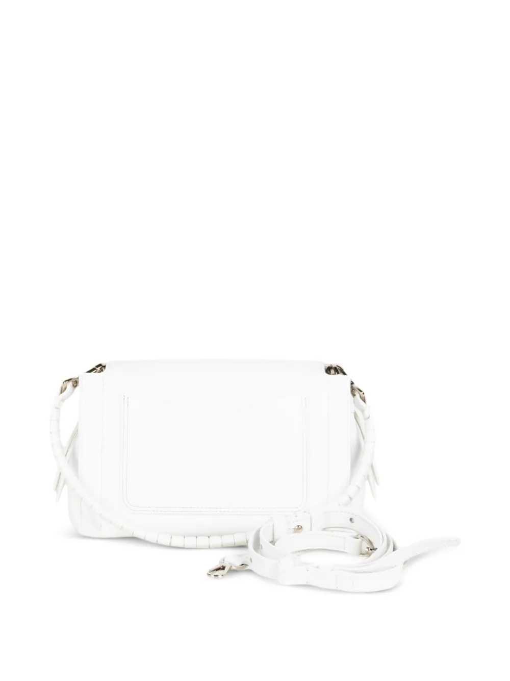 Casadei Brera clutch met geborduurd logo Wit