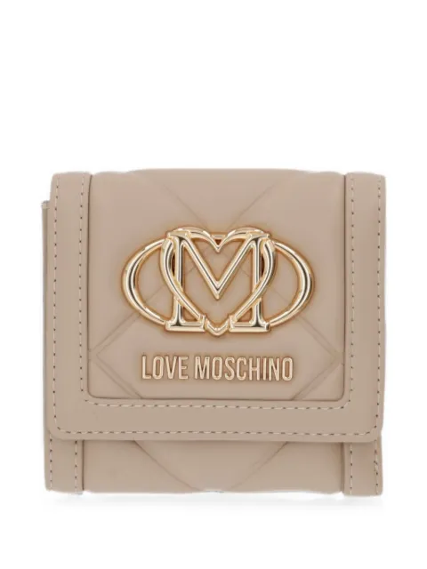 Love Moschino logo-plaque quilted wallet