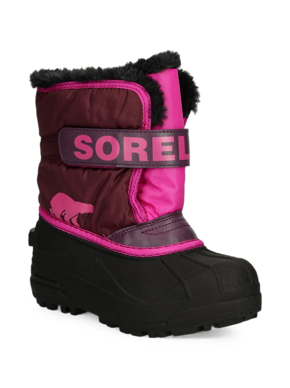 SOREL KIDS touch-strap faux-fur boots - Rosa