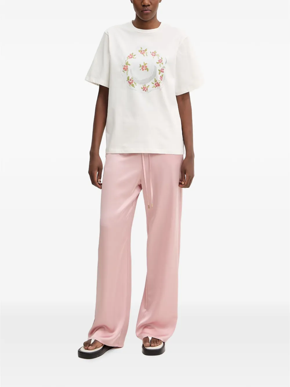 Stine Goya T-shirt met bloemenprint Wit