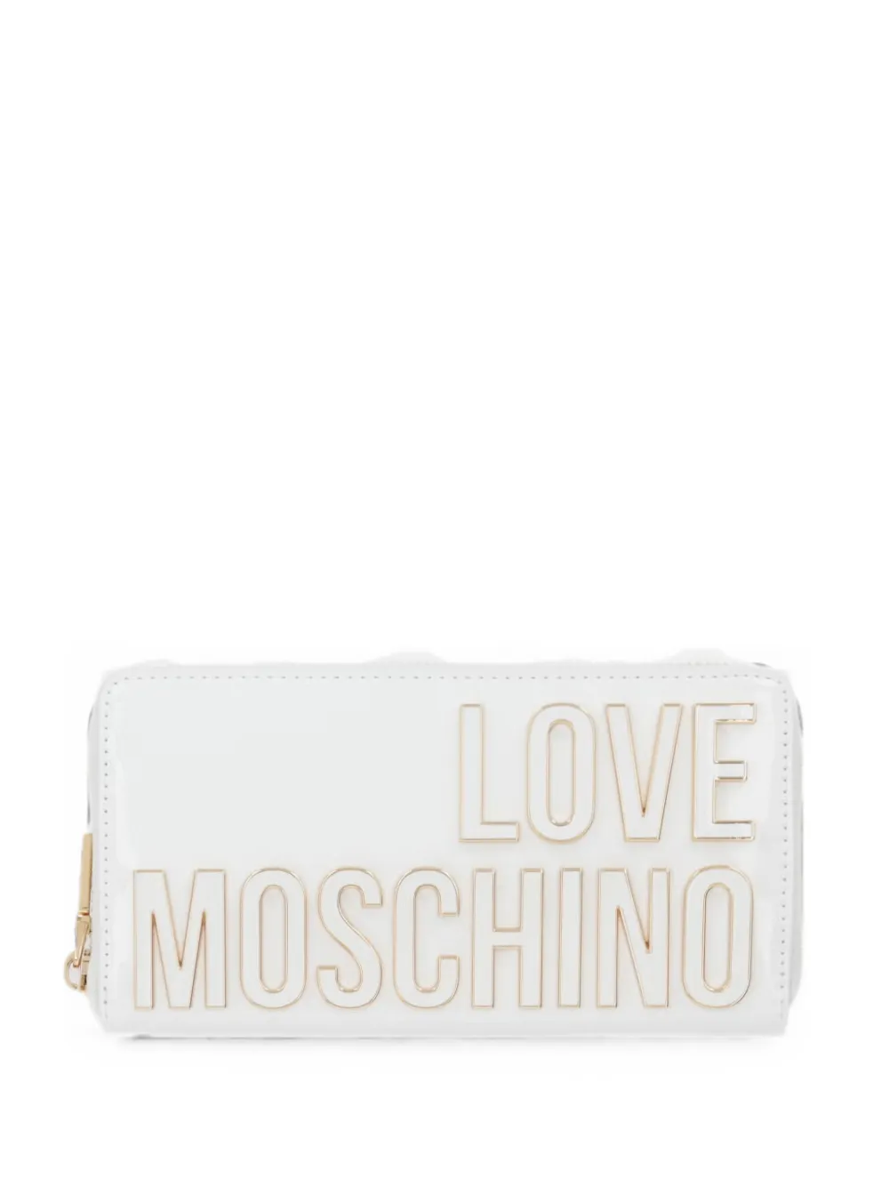 Love Moschino logo-lettering zip-around wallet - Bianco