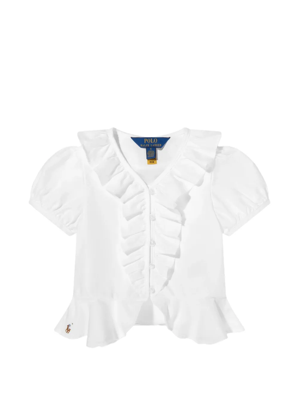 POLO RALPH LAUREN KIDS cotton blouse - White