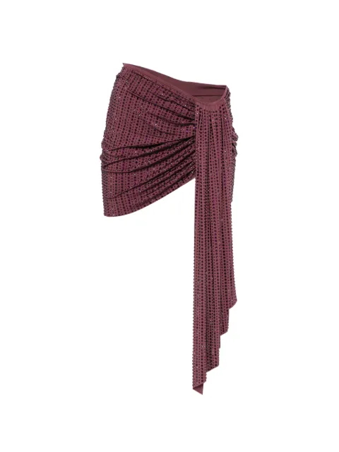 VENUJA crystal-embellished draped skirt