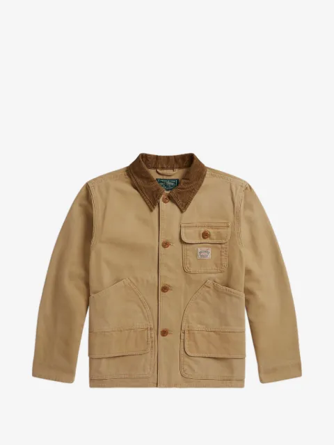 POLO RALPH LAUREN KIDS chamarra bomber con cuello de pana