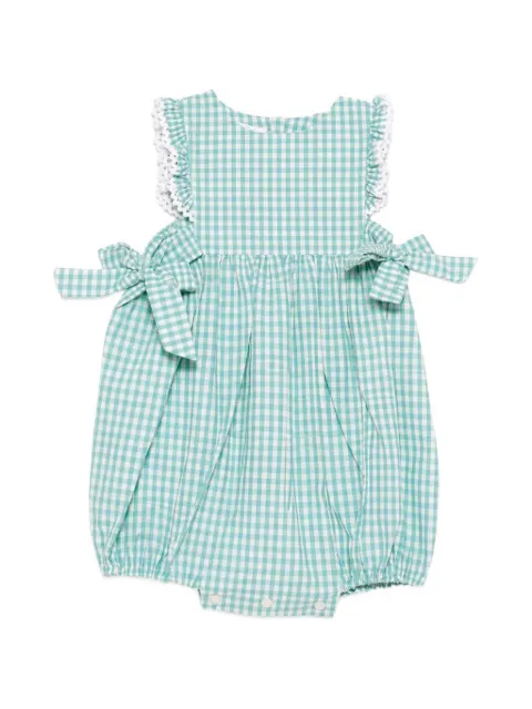 Mariella Ferrari gingham ruffled-trims rompers