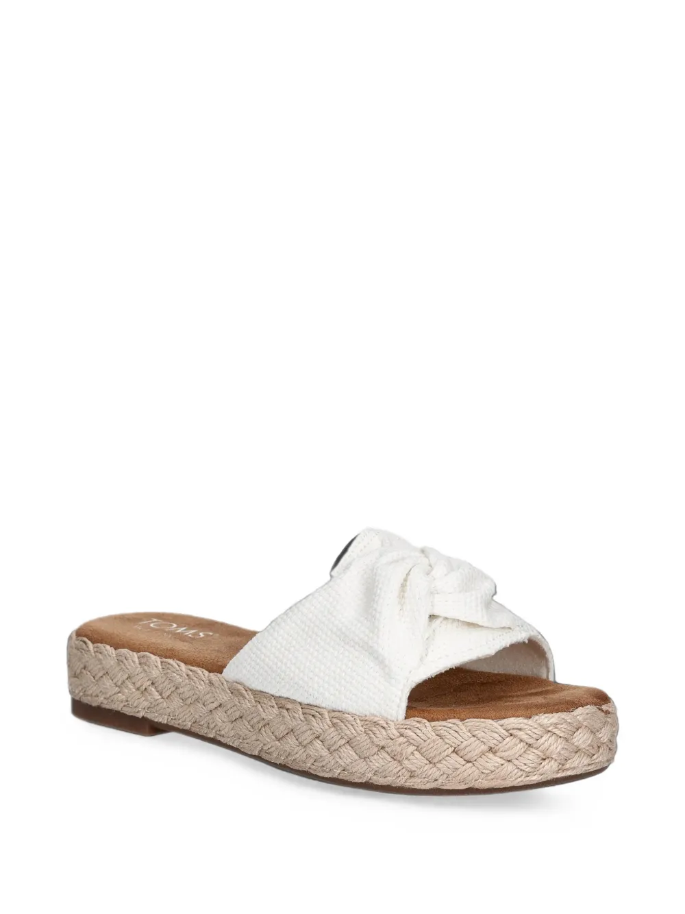 Toms Abby twist-detail espadrille slides Wit