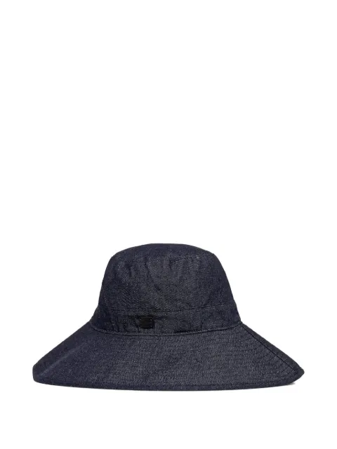 Trussardi logo-plaque wide-brim hat
